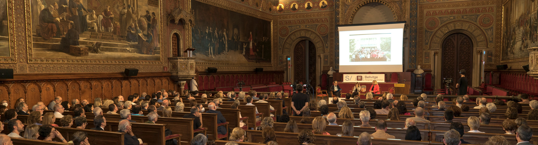 Emotiu acte d’homenatge a l’Hospital de Bellvitge amb motiu del seu 50è aniversari al Paranimf de la Universitat de Barcelona