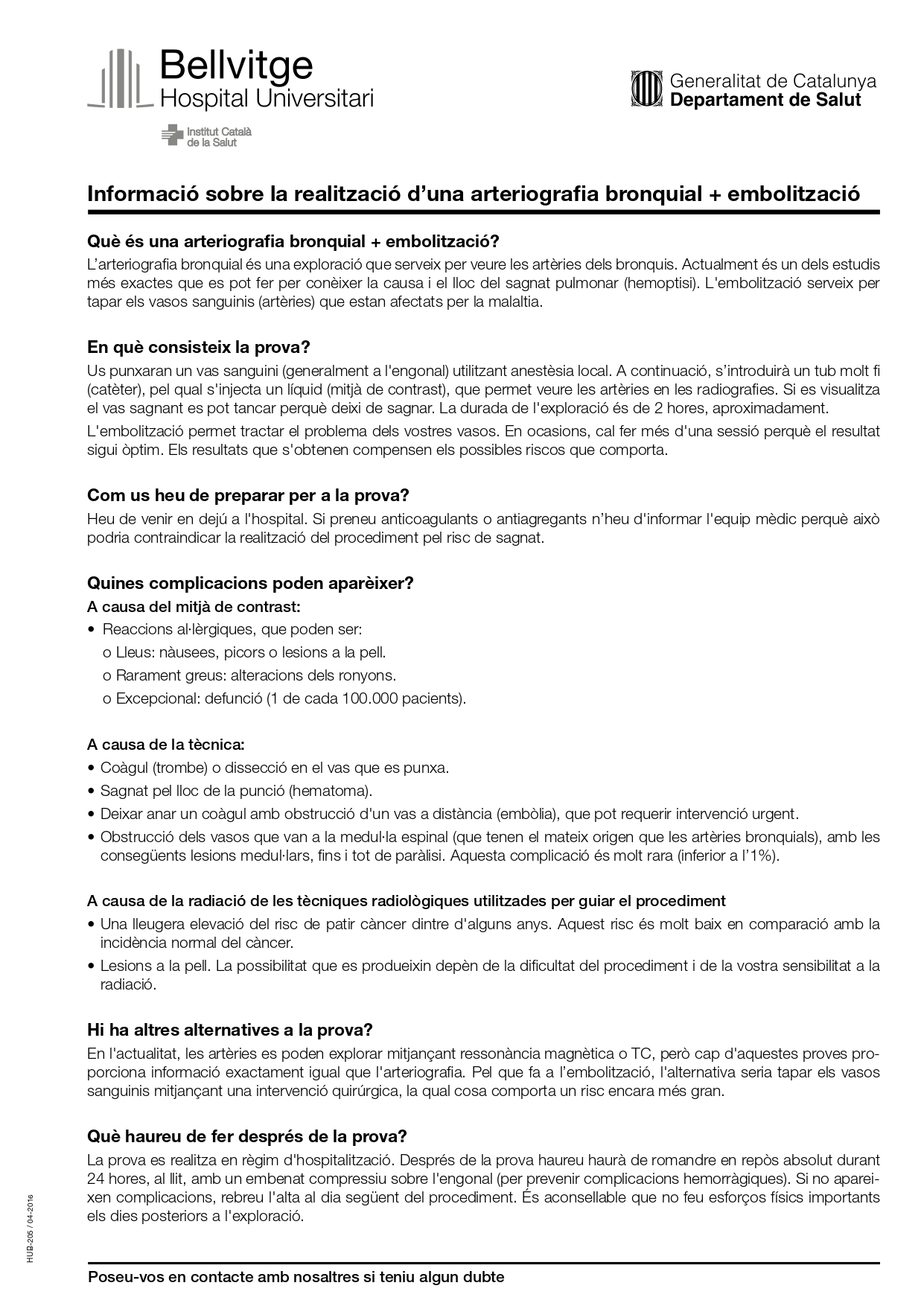 full informatiu Arteriografia bronquial