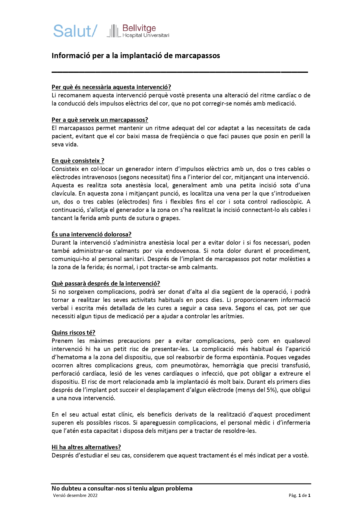 full informatiu marcapassos 