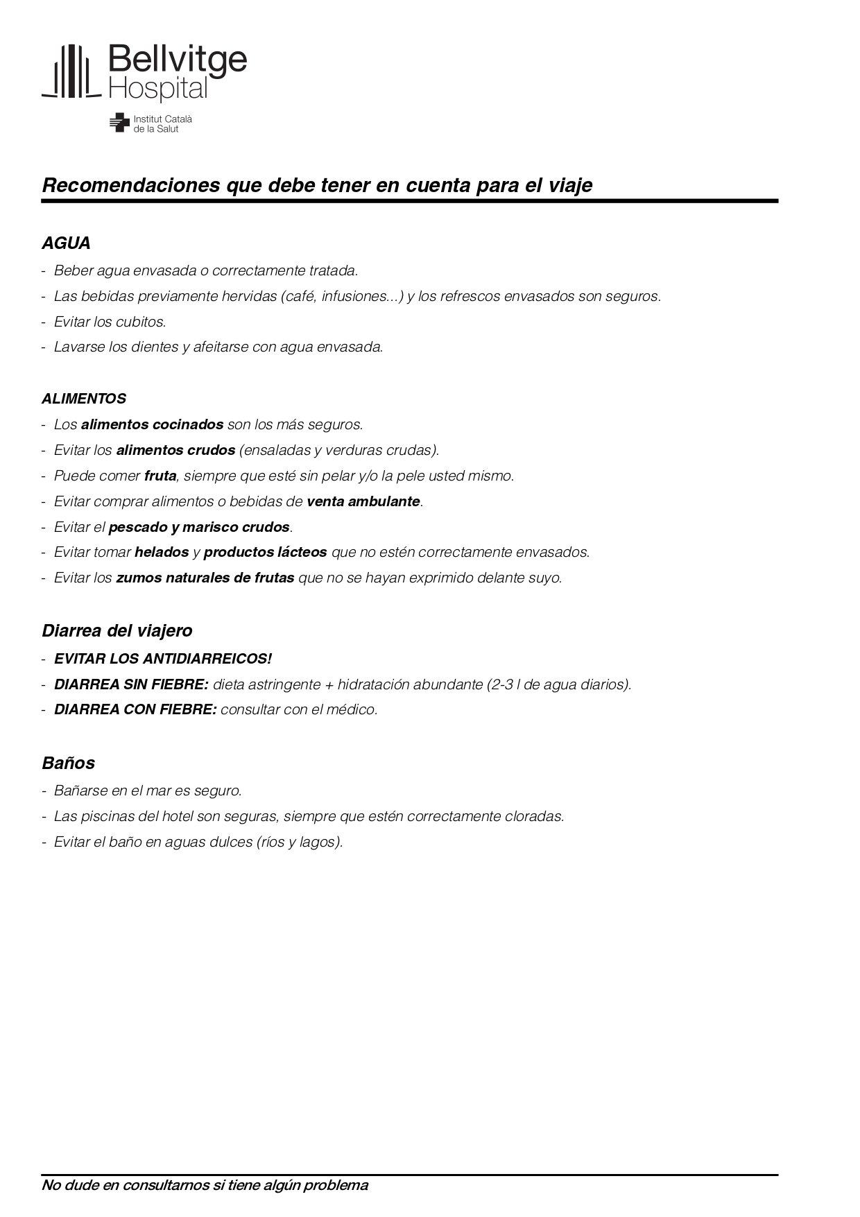 full informatiu recomanacions viatger castella full informatiu recomanacions viatger castella