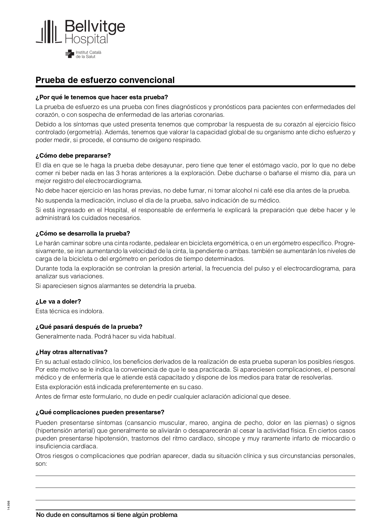 Prueba de esfuerzo convencional cast