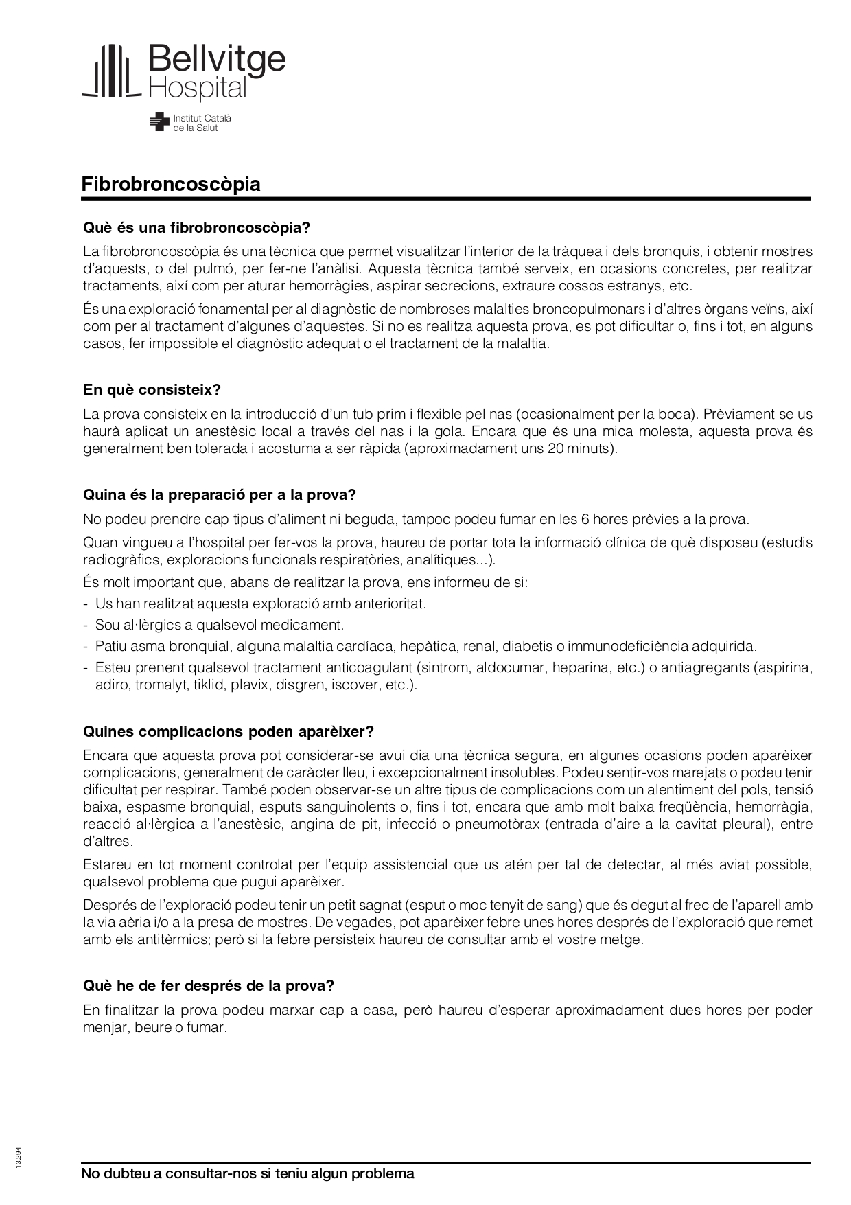 full informatiu Fibrobroncoscòpia