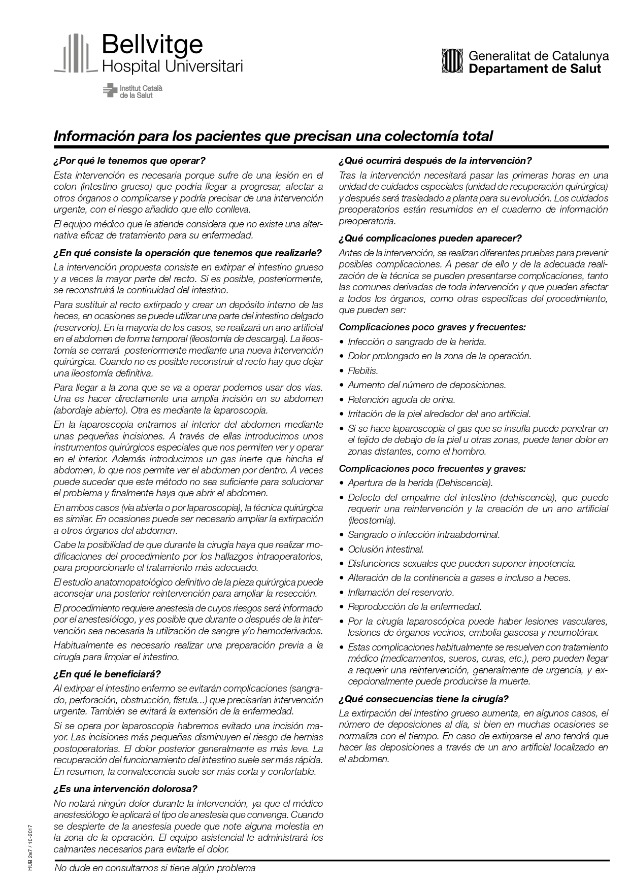 full informatiu Colectomia castellà