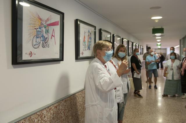 Una exposició mostra bones pràctiques de l’Hospital de Bellvitge mitjançant el talent il•lustrador dels seus  professionals 