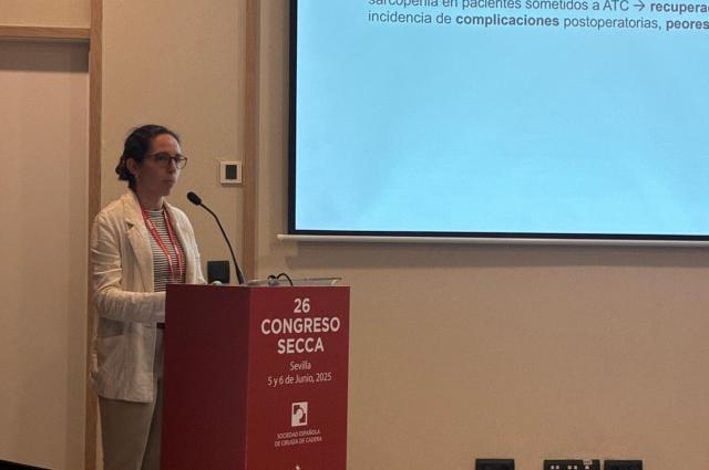 La Dra. Blanca Plana, resident del servei de Cirurgia Ortopèdica i Traumatologia de Bellvitge