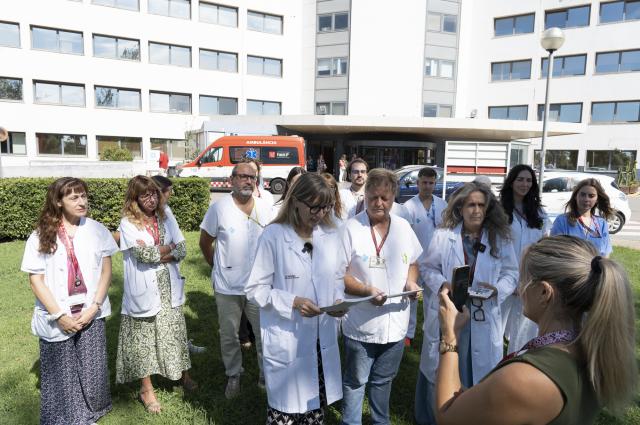 Lectura del Manifest per la Vida a l'Hospital de Bellvitge