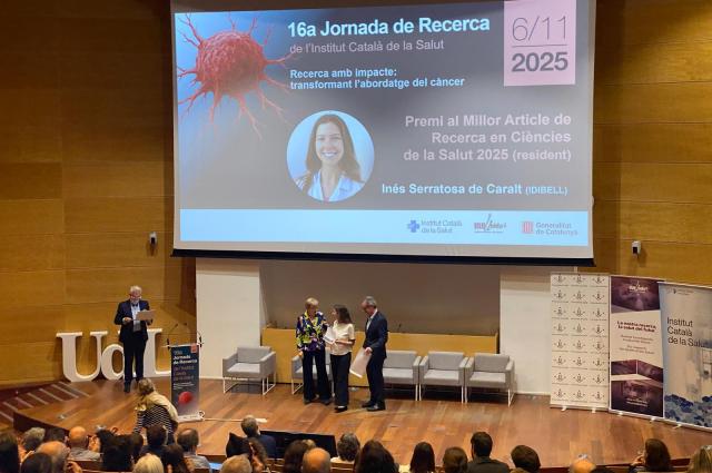 Una resident de cirurgia toràcica de Bellvitge rep el Premi ICS 2025 a la millor recerca en salut