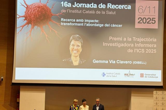 Gemma Via, referent en recerca infermera, rep el Premi ICS 2025 a la Trajectòria Investigadora