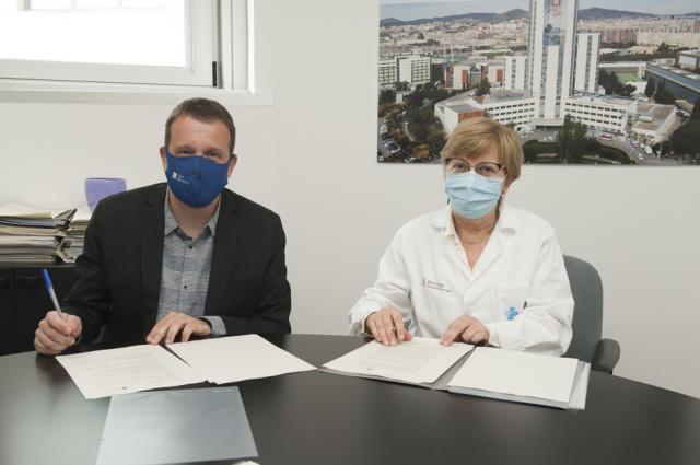 Signatura del conveni entre l'Hospital Universitari de Bellvitge amb Tech Barcelona