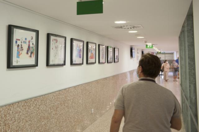 Una exposició mostra bones pràctiques de l’Hospital de Bellvitge mitjançant el talent il•lustrador dels seus  professionals 