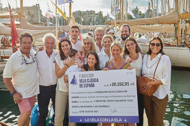 La Fundació Vela Clàssica d’Espanya dona 20.000 euros per a la recerca de l’ELA a Bellvitge