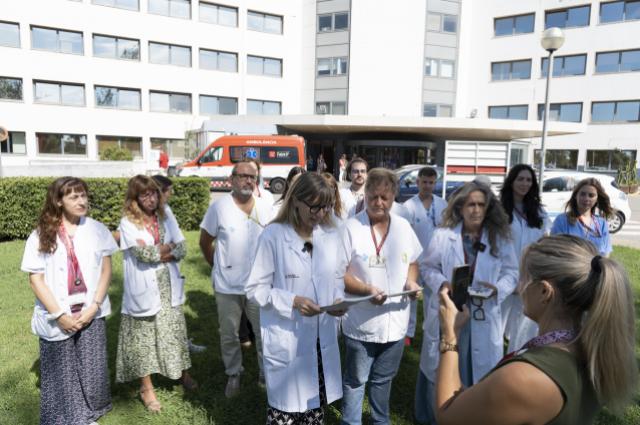 Lectura del Manifest per la Vida a l'Hospital de Bellvitge