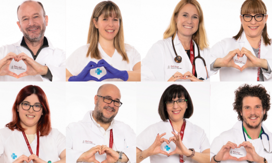 HUB professionals, featured in a L’H City Council campaign to mark the hospital's 50th anniversary